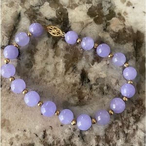 Lavender jade bracelet